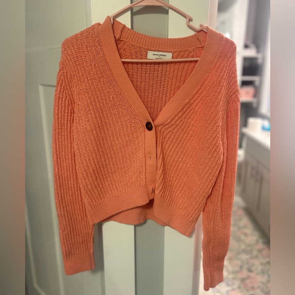 Banana Republic Orange Knit Sweater